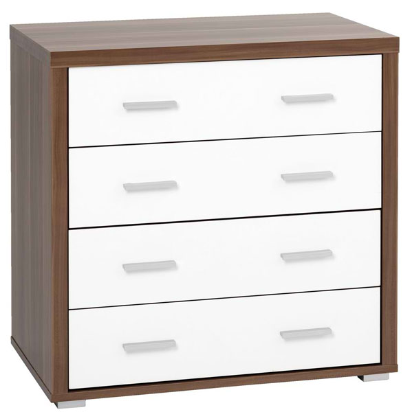 Komoda sa 4 fioke Porto široka orah / krem - Image 1