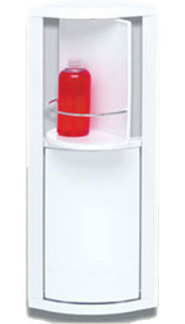 Ugaona polica za kupatilo sa tri rotirajuća odeljka bela-providna 24S0316