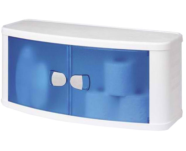 Zidna polica - ormarić za kupatilo B10 providna plava vrata 24B1023