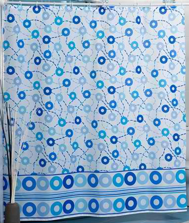 Tekstilna zavesa za kadu CD plava