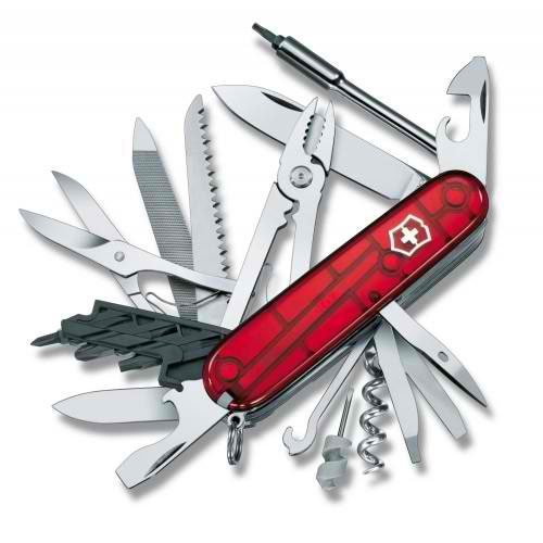 Švajcarski Nož Victorinox 17725T Cyber 34 Red Translucent 004224 - Image 1