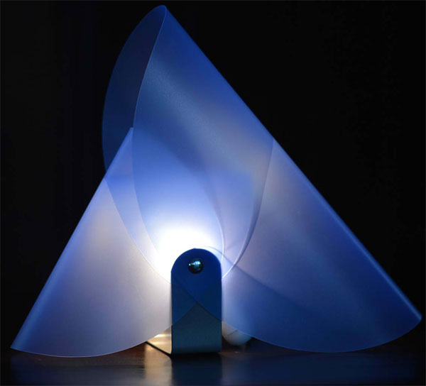 Dekorativna lampa sa 3 PVC abažura plava E14