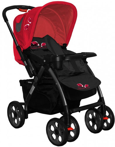 Bertoni Kolica City Black Red Poppies 10020011234