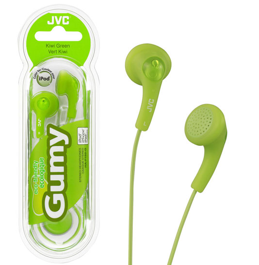 JVC Gumy slušalice, odgovarajuće za iPod i iPhone HA-F150 zelene