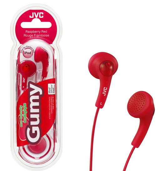 JVC Gumy slušalice, odgovarajuće za iPod i iPhone HA-F150 crvene