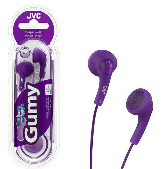 JVC Gumy slušalice, odgovarajuće za iPod i iPhone HA-F150 ljubičaste