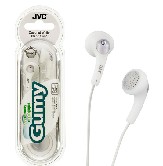 JVC Gumy slušalice, odgovarajuće za iPod i iPhone HA-F150 bele