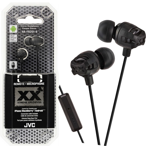 JVC XX In-Ear slušalice sa mikrofonom i daljinskim HA-FR201 crne
