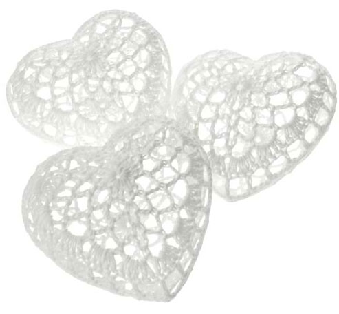 Novogodišnji pamučni ukrasi 3kom/p Srce