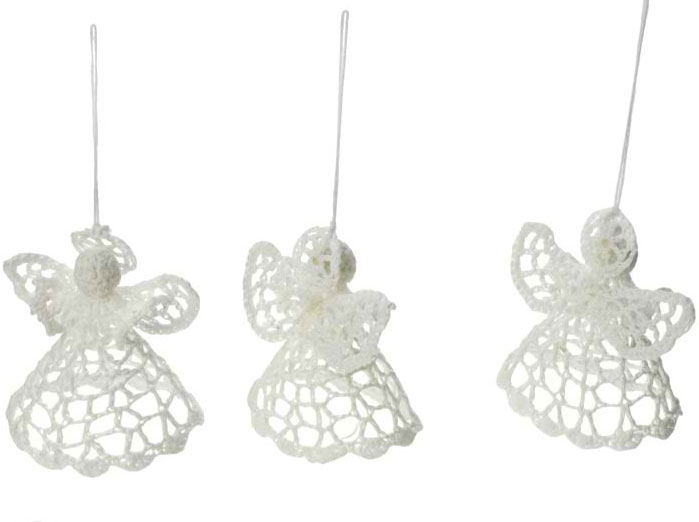 Novogodišnji pamučni ukrasi 3kom/p Anđeo