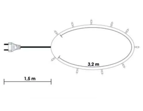 Novogodišnje sijaličice - lampice 40 LED sijalica hladno plava KDL 043