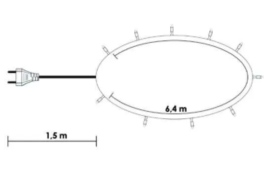 Novogodišnje sijaličice - lampice 80 LED crvene KDL 084