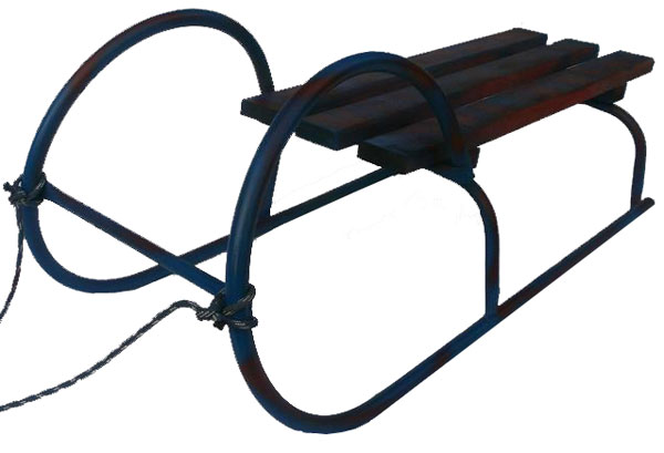 Dečije sanke sa tamno plavim metalnim ramom