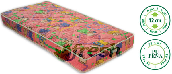 Dečiji dušek sa jezgrom od pene Bambi 120x60x12