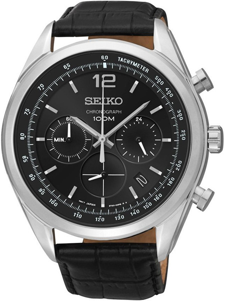 Seiko analogni muški ručni sat sa kožnom narukvicom SSB097