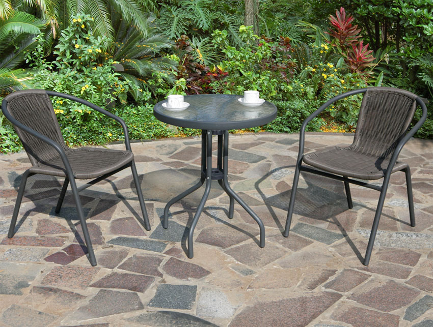 Set Za Terasu i Dvorište Choco Rita - 2 Stolice i Sto