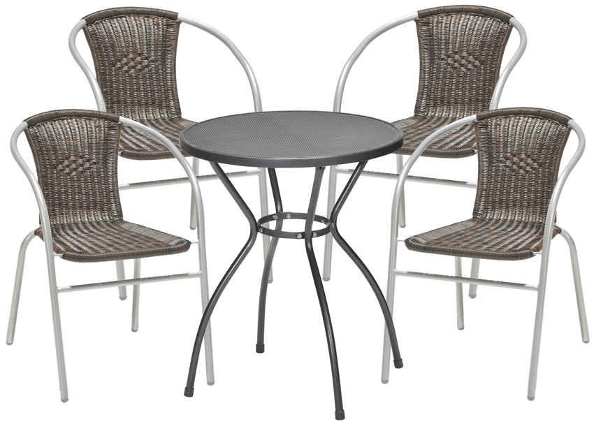 Garnitura od Ratana PE - 4 Stolice + Sto Adria Net