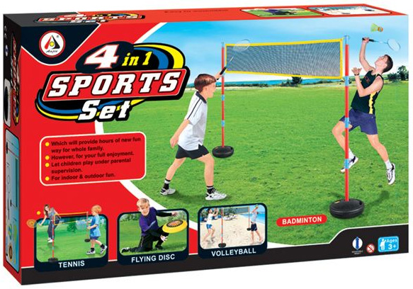 Sportski set 4 u 1 - odbojka, tenis, frizbi, badminton