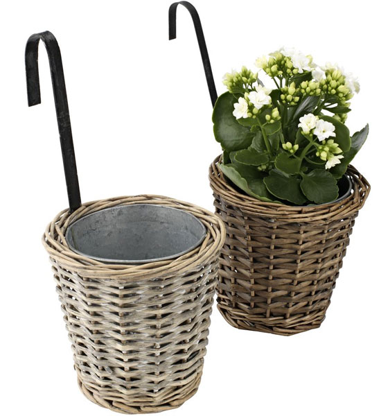 Balkonska saksija Jetix Ø15xV30 braon 2 komada