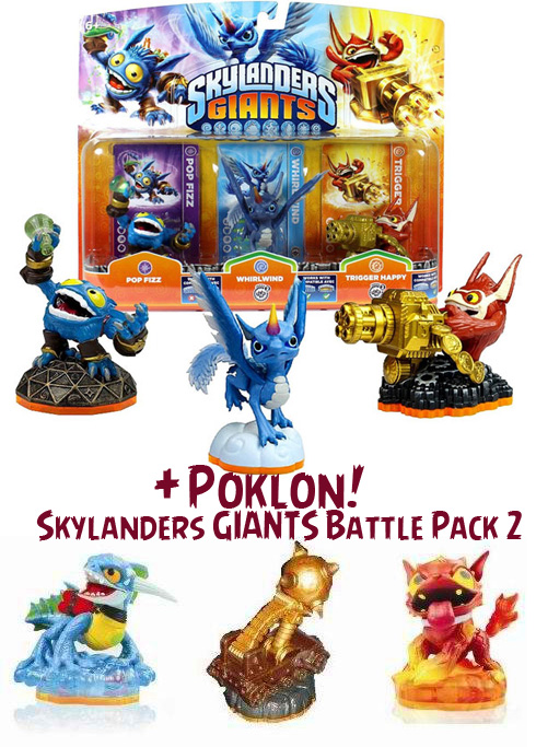 Skylanders GIANTS Triple Pack A + poklon Battle Pack 2 016733+017504 - Image 1