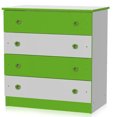 Bertoni Drvena komoda za dečju sobu White Green 10170070023