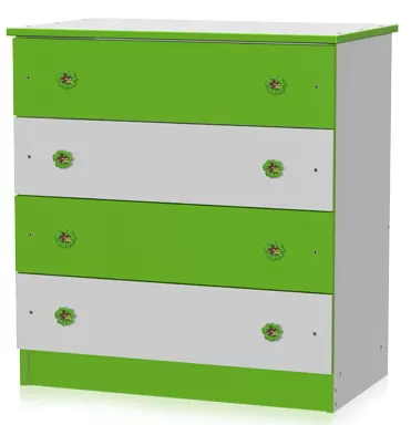 Bertoni Drvena komoda za dečju sobu White Green 10170070023