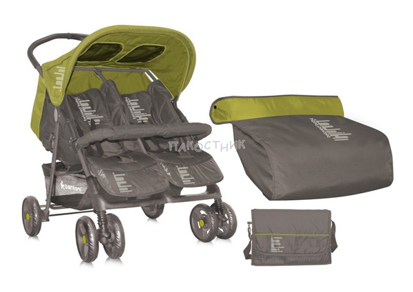 Bertoni Kolica za blizance Twin Apple Green Beloved Babies 10020071456