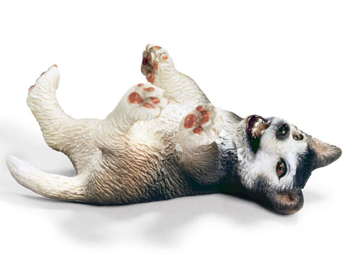 Schleich Domaće životinje - Štene sibirskog haskija, leži i igra se 16374