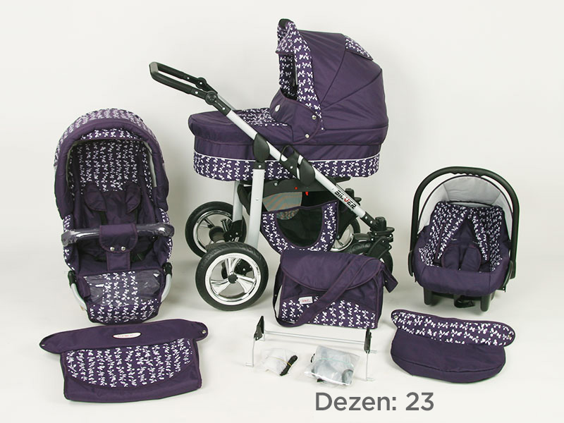 Kunert Kolica za bebe Silver Set 3u1 23