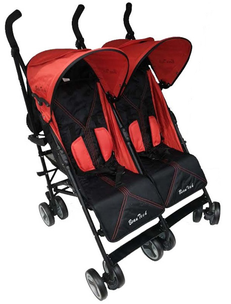 B-Tech Kišobran kolica za blizance red BT1106TCR