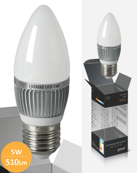 Štedljive LED sijalice 2 kom. Gauss E27 5W 220V 2700K EB103102105