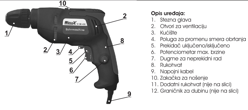 Bušilica W-SB 400 71035000