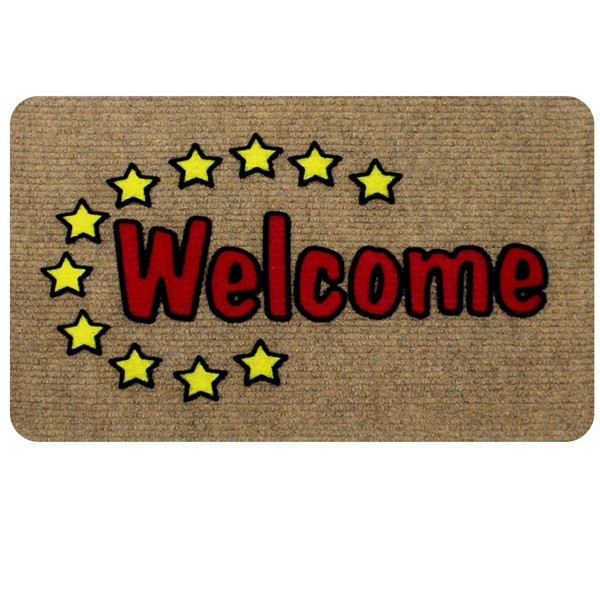 Otirač 40 x 60 Flock Četvrtasti krem Welcome