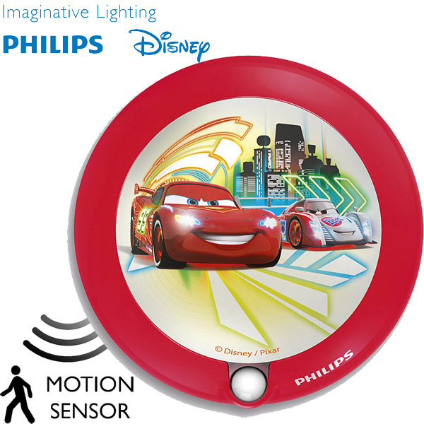 Lampa noćno svetlo sa senzorom pokreta Philips Disney Cars 71765/32/16