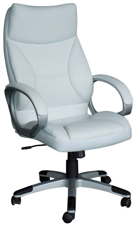Radna Kancelarijska Fotelja Sa Visokim Naslonom Retimno White EKO Koža