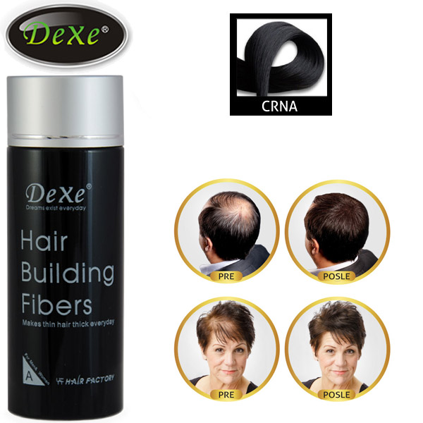 Preparat za proređenu kosu Dexe Hair Building Fibers 8g crna