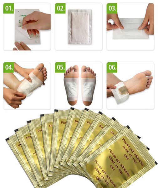Jastučići za detoksikaciju stopala Detox Gold Foot Pads