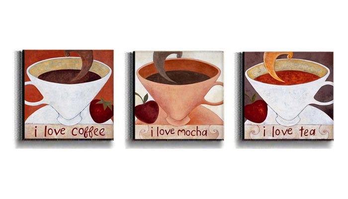 Mocha Set - Komplet od tri slike - 33x33 DA x 3