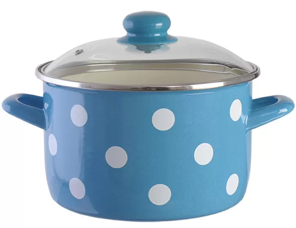 Metalac Duboka šerpa Novum sa poklopcem 24 cm plava sa tufnama 147616