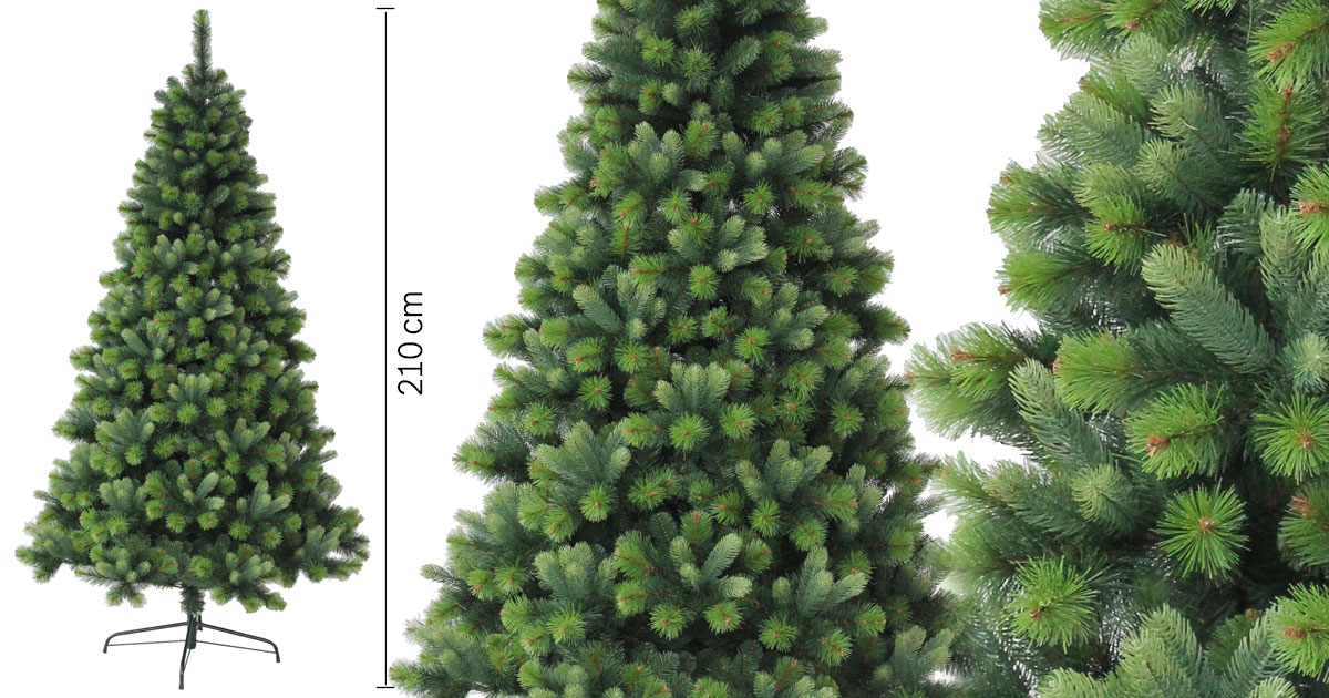 Jelka Aurora Borealis 210 cm 2D i 3D iglice