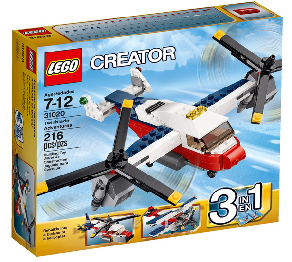 LEGO® Creator kocke 3u1 letelica Twinblade Adventures LE31020