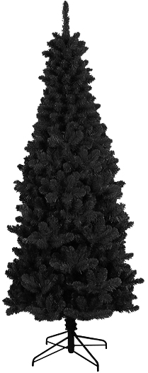 Crna novogodišnja jelka slim 185 cm