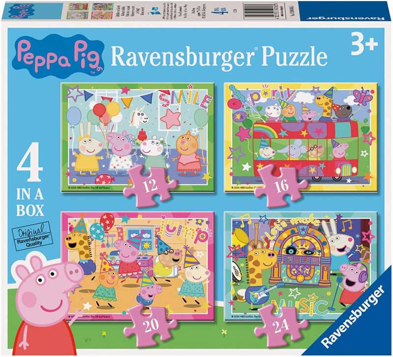 Puzzle slagalica za decu 4u1 Peppa Pig Party Ravensburger 12004016