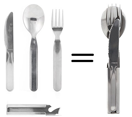 Kikkerland pribor za jelo na kampovanju 4 u 1 CD506 - Image 1