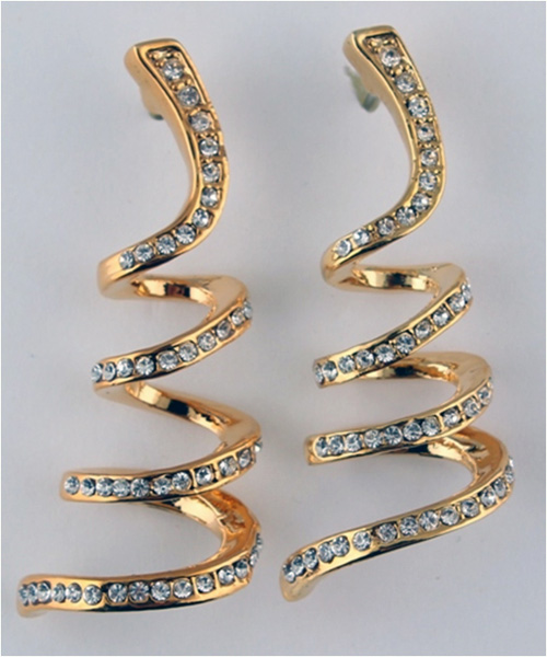 Ženske minđuše sa pozlatom Time GPL-030