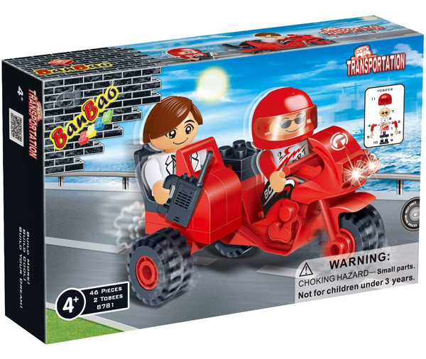 BanBao kockice Motor sa prikolicom 8781