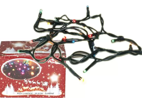 Novogdišnje lampice Multikolor 20 lampica 52-302000