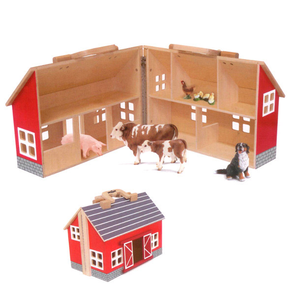 WoodyLand Crvena farma Kućica na sklapanje 91149