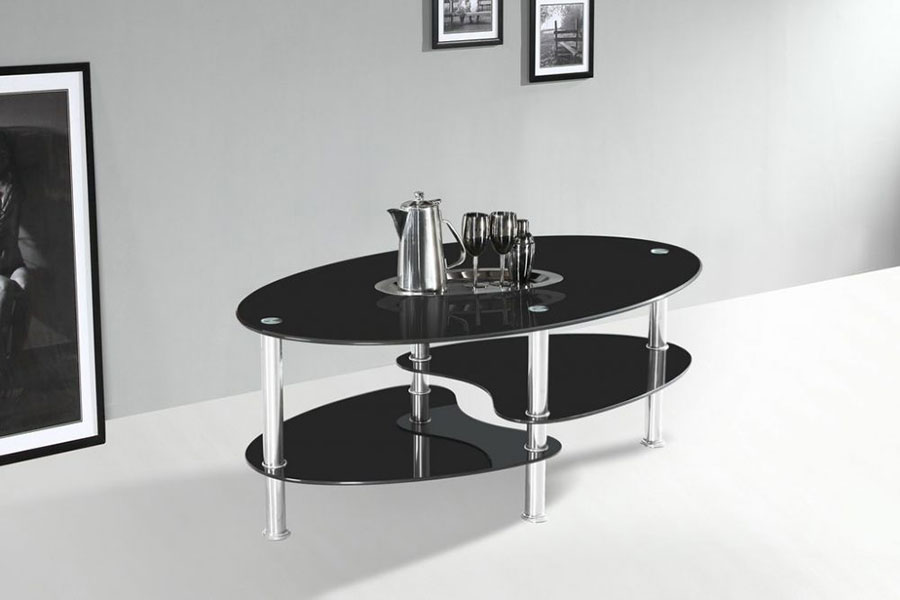 Klub Sto Air Black 90 x 50 x 44 cm