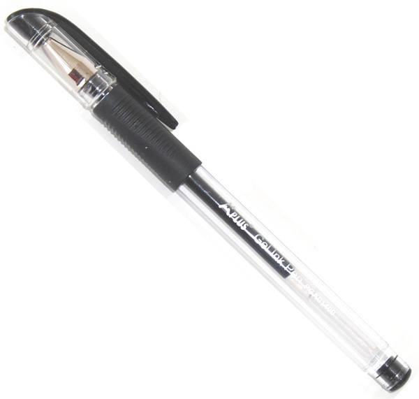 Gel olovka 0.6 mm sa gumenim gripom GA108900 crna 12 komada